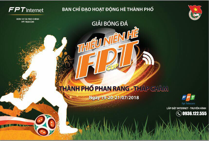 FPT Telecom Ninh Thuận tài trợ giải bóng đá thiếu niên hè 2018