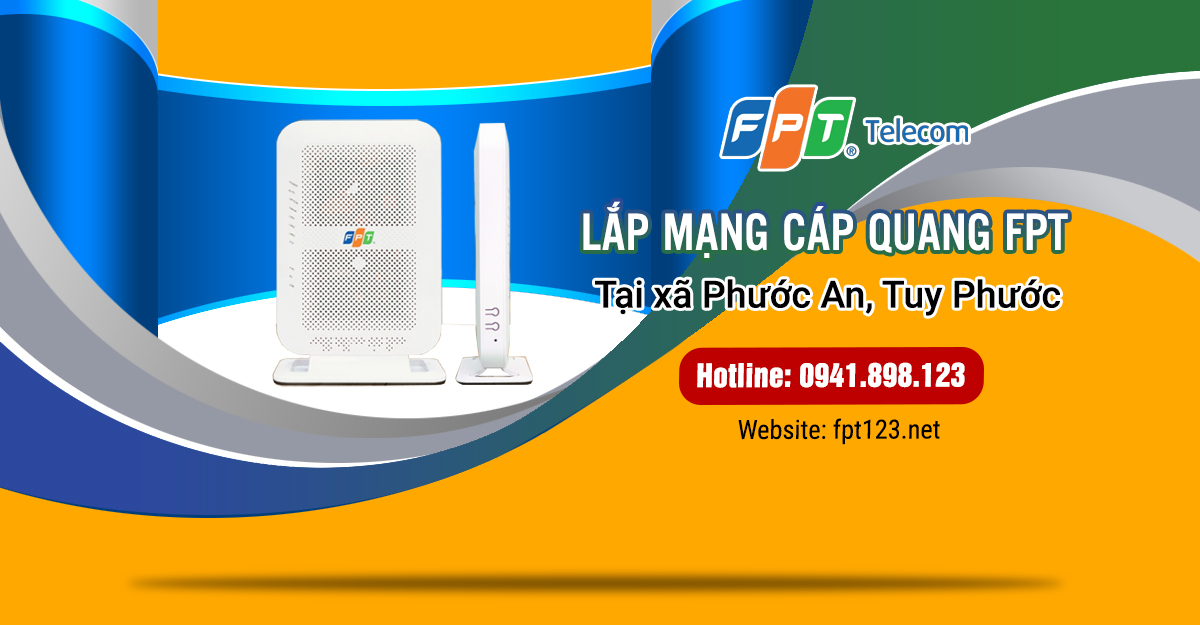 Lắp mạng cáp quang FPT tại xã Phước An, huyện Tuy Phước