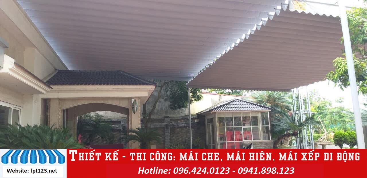 Thi công lắp đặt mái che di động tại Quảng Ninh