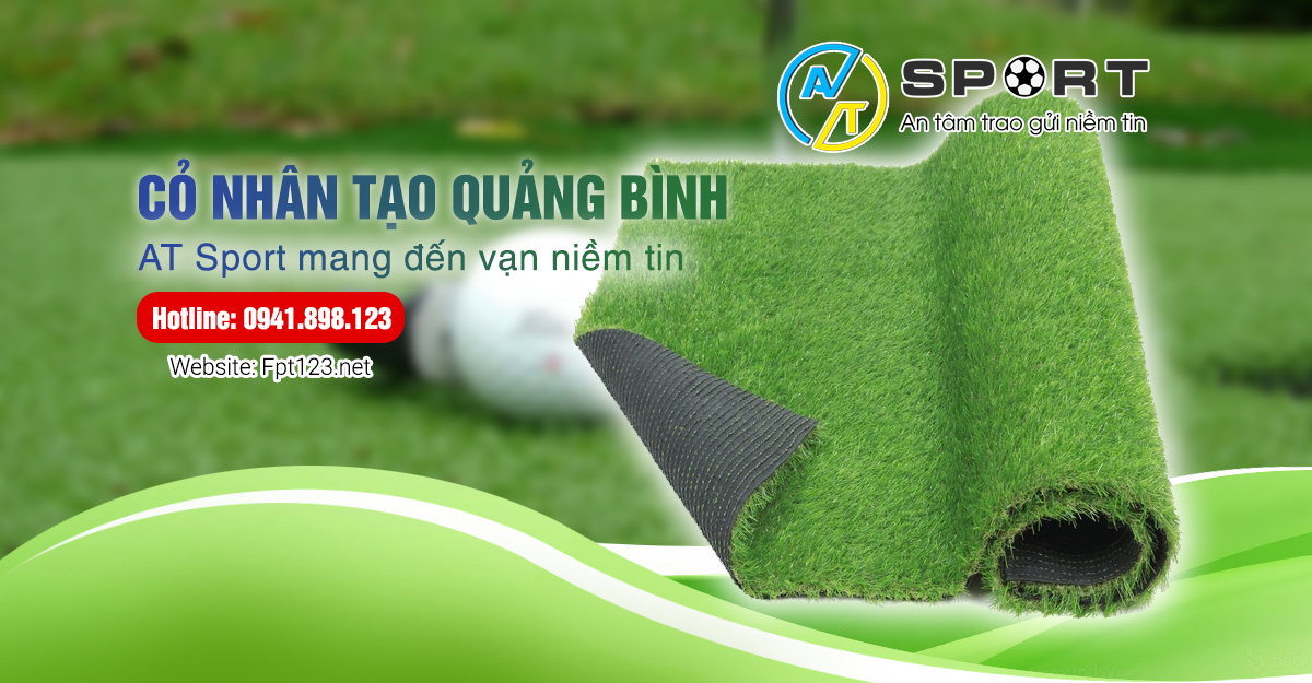 Thi công cỏ nhân tạo sân bóng huyện Quảng Ninh, Quảng Bình