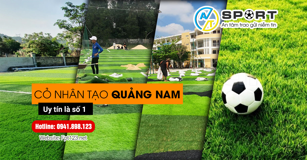 Thi công sân bóng cỏ nhân tạo huyện Nam Giang, Quảng Nam